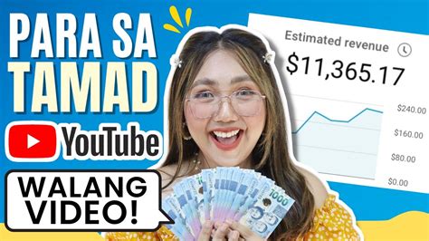 Kumita Sa Youtube Kahit Walang Video .